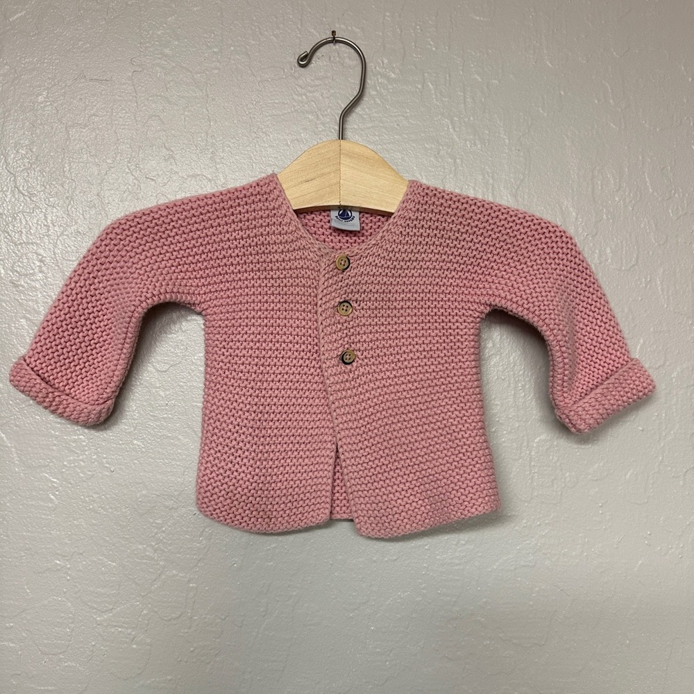 $15 ADD ON petit bataeu chunky knit cardigan 6M Zara Hanna Andersson Baby‎ Gap